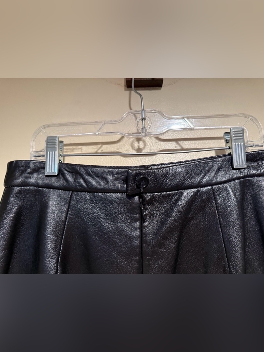 BCBGMaxAzria Black Leather Skirt - Picture 3 of 5